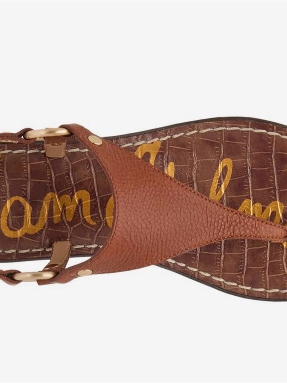 Sam Edelman Brown Leather Thong Sandals - Picture 3 of 6